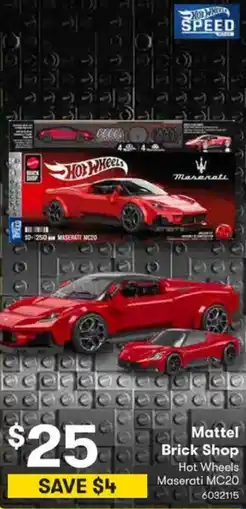 BIG W Mattel Brick Shop Hot Wheels Maserati MC20 offer