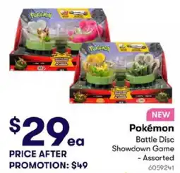 BIG W Pokémon Battle Disc Showdown Game offer
