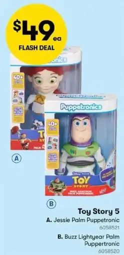 BIG W Toy Story 5 Jessie Palm Puppetronic or Buzz Lightyear Palm offer
