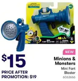 BIG W Minions & Monsters Mini Fart Blaster offer
