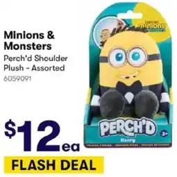 BIG W Minions & Monsters Perch'd Shoulder Plush offer
