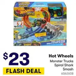 BIG W Hot Wheels Monster Trucks Spiral Shark Smash offer