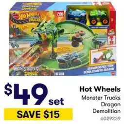 BIG W Hot Wheels Monster Trucks Dragon Demolition offer