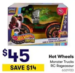 BIG W Hot Wheels Monster Trucks RC Rageasaur offer