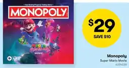 BIG W Monopoly Super Mario Movie offer