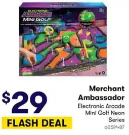 BIG W Merchant Ambassador Electronic Arcade Mini Golf Neon Series offer