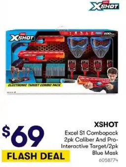 BIG W XSHOT Excel S1 Combopack 2pk Caliber And Pro- Interactive Target/2pk Blue Mask offer