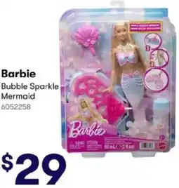 BIG W Barbie Bubble Sparkle Mermaid offer