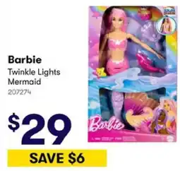 BIG W Barbie Twinkle Lights Mermaid offer
