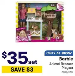 BIG W Barbie Animal Rescuer Playset offer