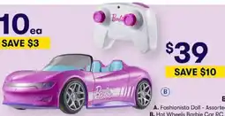 BIG W Hot Wheels Barbie Car RC offer