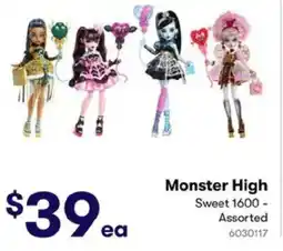 BIG W Monster High Sweet 1600 offer