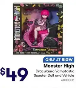 BIG W Monster High Draculaura Vamptastic Scooter Doll and Vehicle offer