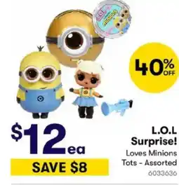 BIG W L.O.L Surprise! Loves Minions Tots offer