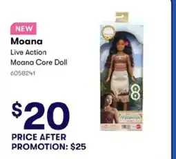 BIG W Moana Live Action Moana Core Doll offer
