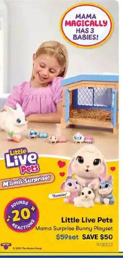 BIG W Little Live Pets Mama Surprise Bunny Playset offer