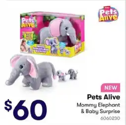 BIG W Pets Alive Mommy Elephant & Baby Surprise offer