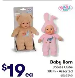 BIG W Baby Born Babies Cutie offer