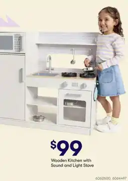 BIG W Wooden Kitchen with Sound and Light Stove offer