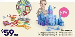 BIG W Somersault Magnetic Tile Playset or Magnetic Tile Playset offer