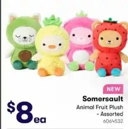 BIG W Somersault Animal Fruit Plush offer