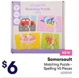 BIG W Somersault Matching Puzzle - Spelling offer