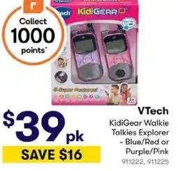 BIG W VTech KidiGear Walkie Talkies Explorer offer