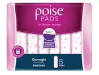 Chemist Warehouse Poise Pads Overnight 8 Pack offer