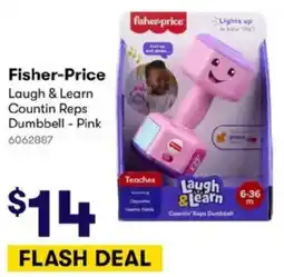 BIG W Fisher-Price Laugh & Learn Countin Reps Dumbbell offer