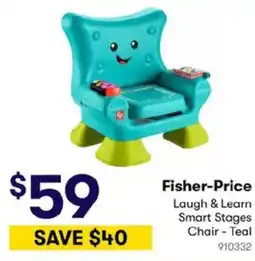 BIG W Fisher-Price Laugh & Learn Smart Stages Chair - Teal offer