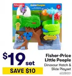 BIG W Fisher-Price Little People Dinosaur Hatch & Slide Playset offer