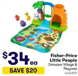 BIG W Fisher-Price Little People Dinosaur Village & Playmat offer