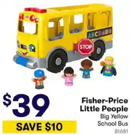 BIG W Fisher-Price Little People Big Yellow School Bus offer