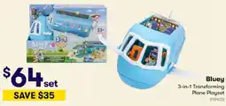 BIG W Bluey 3-in-1 Transforming Plane Playset offer