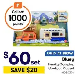 BIG W Bluey Family Camping Cookout Playset offer