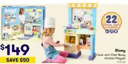 BIG W Bluey Cook with Chef Bluey Kitchen Playset offer