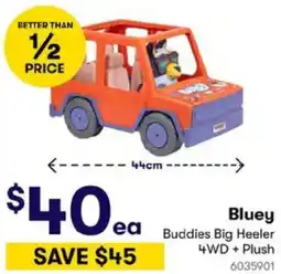 BIG W Bluey Buddies Big Heeler 4WD + Plush offer