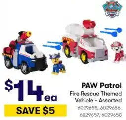 BIG W PAW Patrol Fire Rescue Themed Vehicle offer