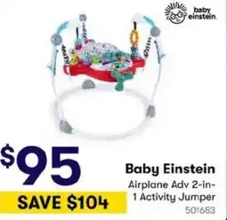 BIG W Baby Einstein Airplane Adv 2-in- 1 Activity Jumper offer