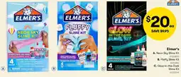 BIG W Elmer's Neon Sky Slime Kit, Fluffy Slime Kit or Glow-in-the-Dark offer