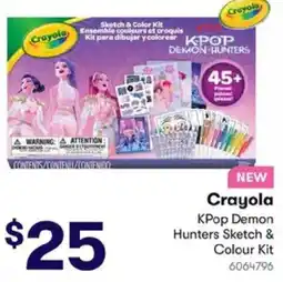 BIG W Crayola KPop Demon Hunters Sketch & Colour Kit offer