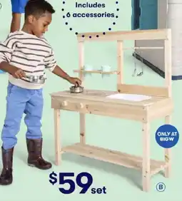 BIG W Wooden Mud Kitchen offer