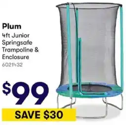 BIG W Plum 4ft Junior Springsafe Trampoline & Enclosure offer