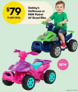 BIG W Gabby's Dollhouse or PAW Patrol 6V Quad Bike offer