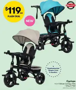 BIG W Cyclops 4 in 1 Deluxe Canopy Trike offer