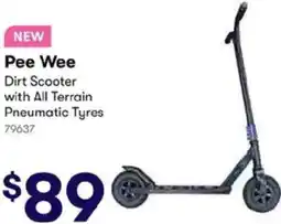 BIG W Pee Wee Dirt Scooter with All Terrain Pneumatic Tyres offer