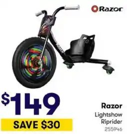 BIG W Razor Lightshow Riprider offer