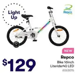 BIG W Repco Bike 16inch Literider40 LED offer