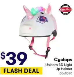 BIG W Cyclops Unicorn 3D Light Up Helmet offer