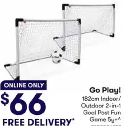 BIG W Go Play! Indoor/ Outdoor 2-in-1 Goal Post Fun Game 5y+ offer